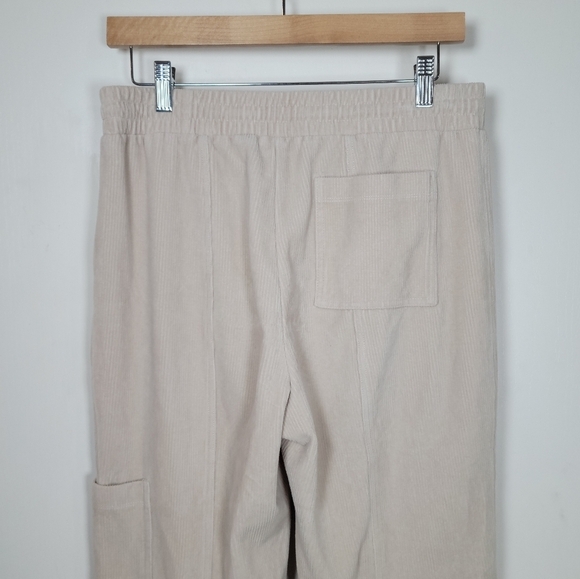 Anthropologie Daily Practice Drawstring Corduroy Wide Leg Slit Pants Size Medium - Picture 8 of 8